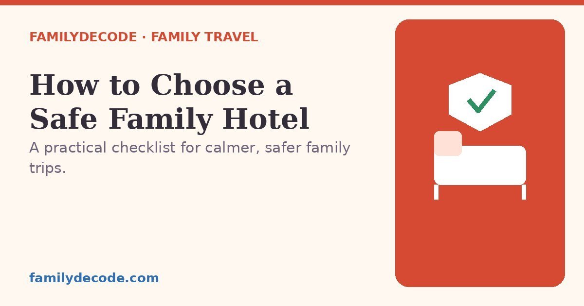 How to choose a safe family hotel — a FamilyDecode parent checklist