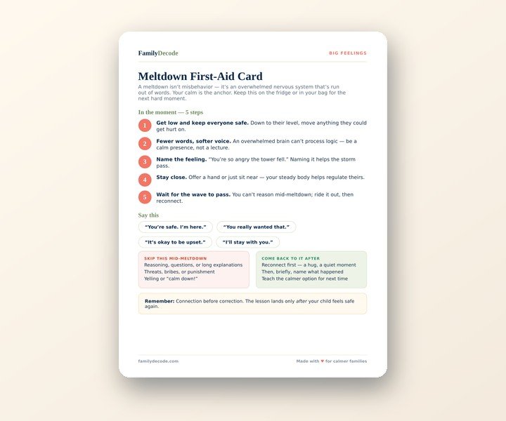 Meltdown First-Aid Card preview