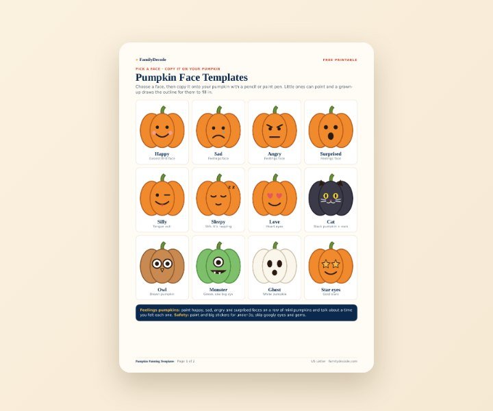Pumpkin painting templates printable preview