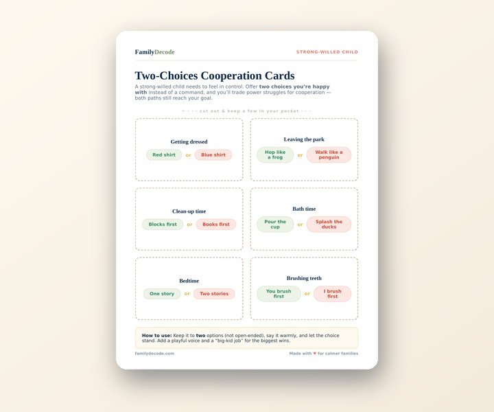 Two-Choices Cooperation Cards preview